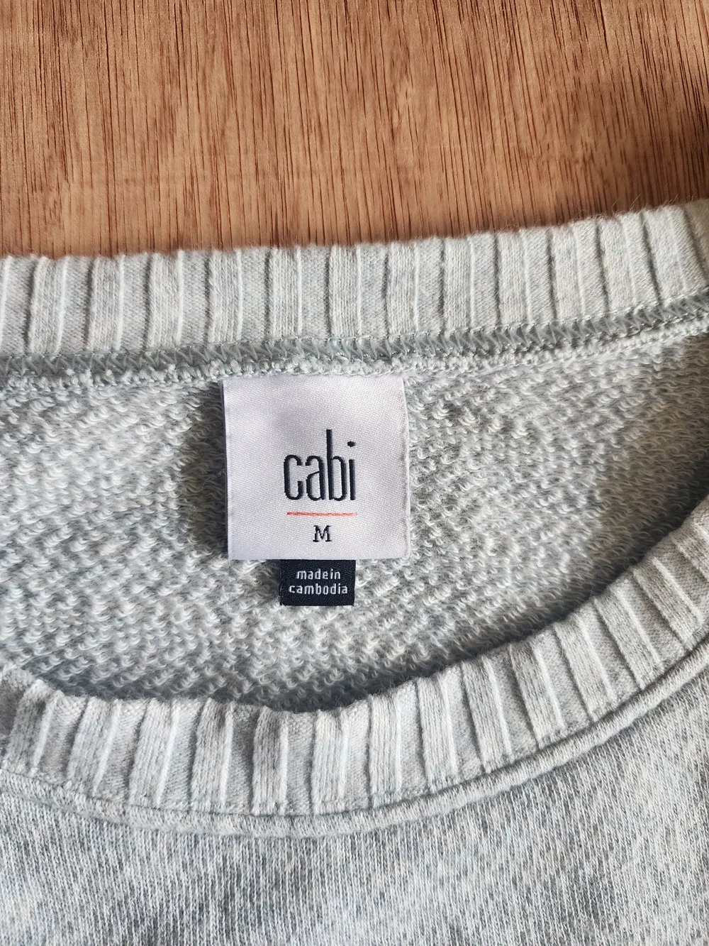Cabi Cool Off Heather Grey Scoop Neck Knit Pullover Sweater